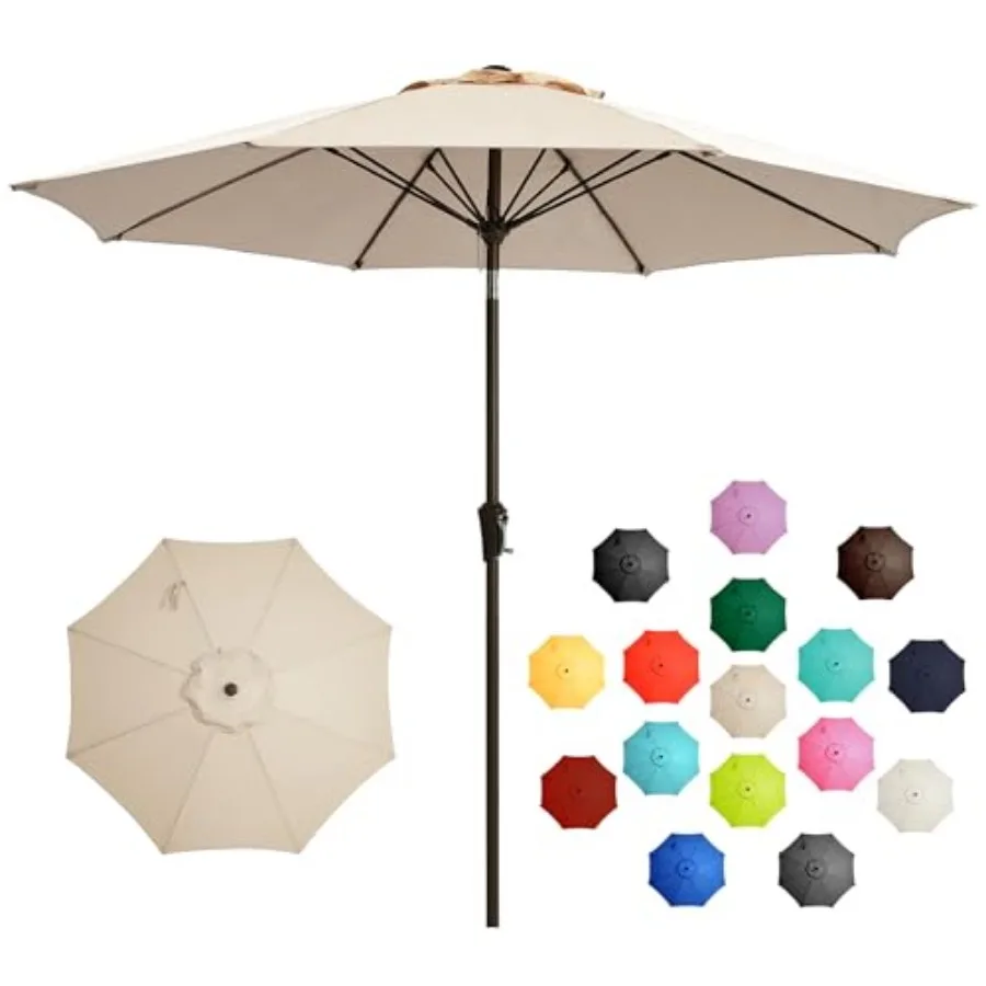 LOUNZY 9Feet Large Outdoor Patio Umbrella Table Umbrella-UV ResistantEasy Push Button Tilt and Crank 8 Sturdy Fiberglass Ribs P
LOUNZY 9Feet Large Outdoor Patio Umbrella Table Umbrella-UV ResistantEasy Push Button Tilt and Crank 8 Sturdy Fiberglass Ribs P