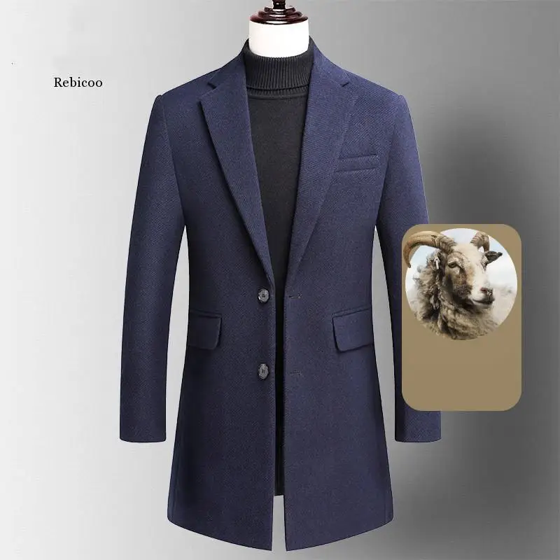 2022 Fashion Men's Woolen Blends Trench Coats Casual Business Long Wool Coat Men Leisure Overcoat Male Autumn Winter Wool Jacket
2022 Fashion Men's Woolen Blends Trench Coats Casual Business Long Wool Coat Men Leisure Overcoat Male Autumn Winter Wool Jacket