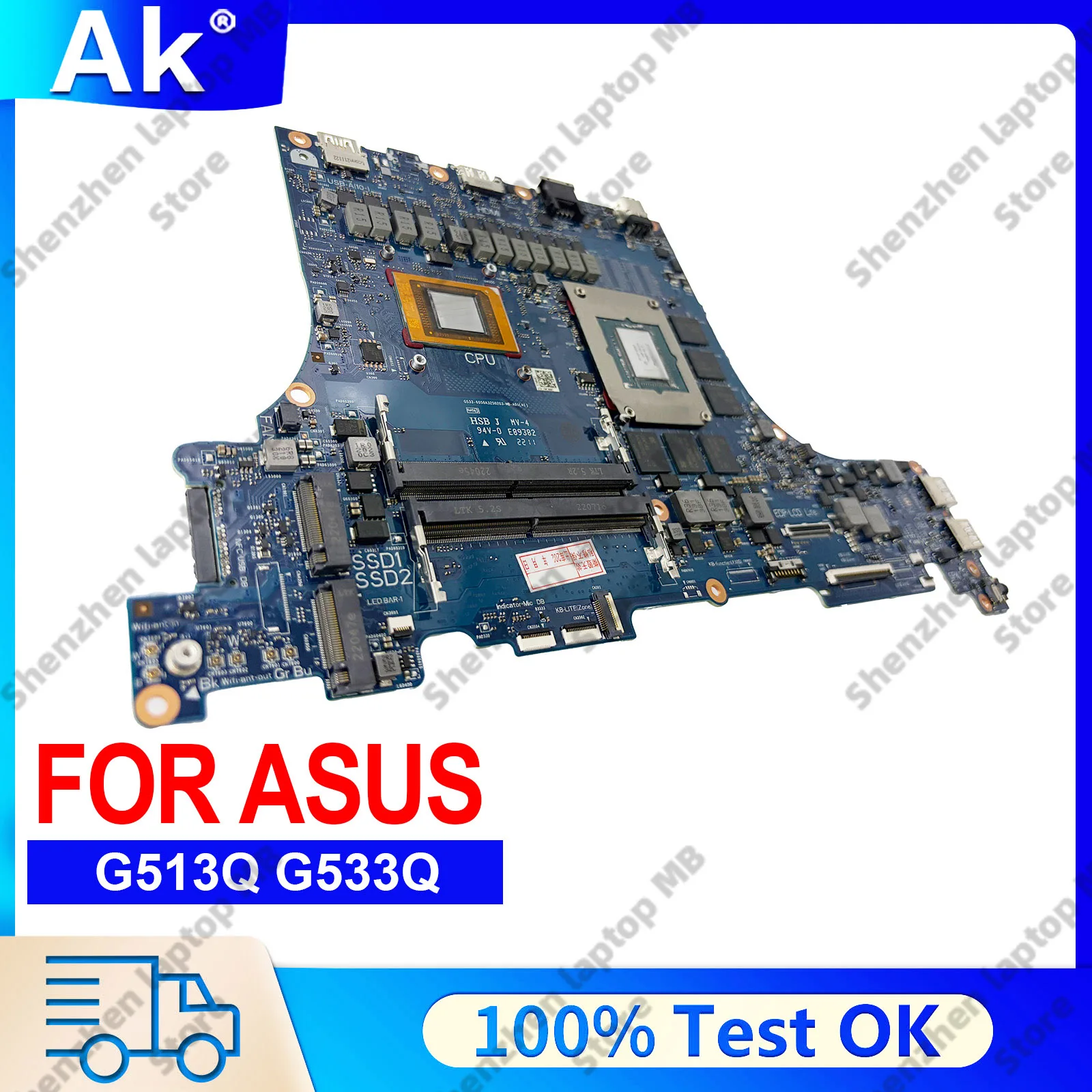 6050A3250203 Laptop Motherboard For ASUS ROG Strix G15 G513QR G513Q G513QS G513QM Mainboard With R5 R7 R9 CPU tests OK fast ship
6050A3250203 Laptop Motherboard For ASUS ROG Strix G15 G513QR G513Q G513QS G513QM Mainboard With R5 R7 R9 CPU tests OK fast ship
