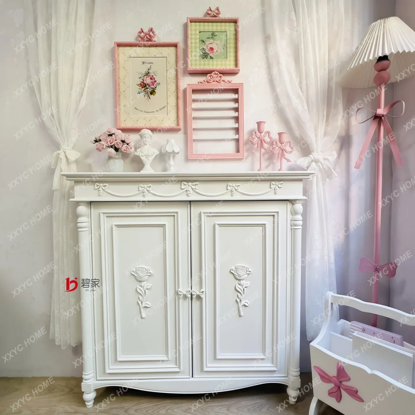 solid wood rose porch double door shoe cabinet pink bedroom storage locker
solid wood rose porch double door shoe cabinet pink bedroom storage locker