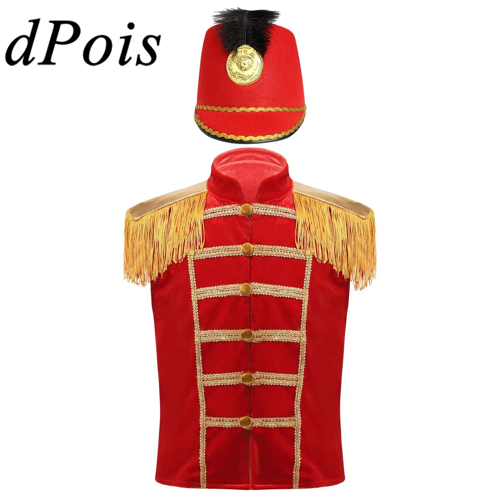 Boys Circus Outfit Ringmaster Fancy Dress Trumpet Team Drum Costume UniformTailcoat Showman Costume Magician Cosplay Performance
Boys Circus Outfit Ringmaster Fancy Dress Trumpet Team Drum Costume UniformTailcoat Showman Costume Magician Cosplay Performance