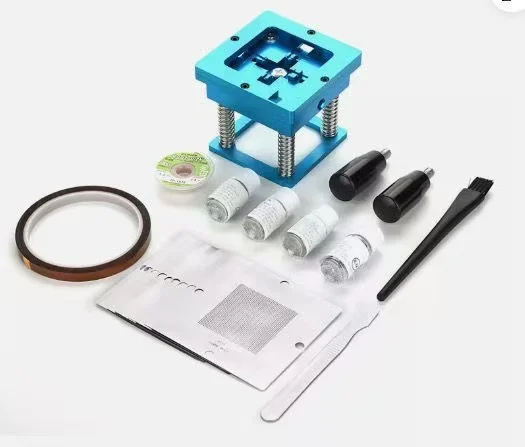 Multifunctional BGA Reballing Kits 90*90 Blue with Handle BGA Reballing Fixtures Chips Steel Mesh for Mobile Phone Repairing
Multifunctional BGA Reballing Kits 90*90 Blue with Handle BGA Reballing Fixtures Chips Steel Mesh for Mobile Phone Repairing