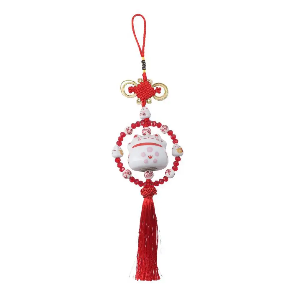 Ceramics Lucky Cat Pendant Car Hanging Charm 3Color with Tassel Car Rear View Mirror Hanging Lucky Cat Shape
Ceramics Lucky Cat Pendant Car Hanging Charm 3Color with Tassel Car Rear View Mirror Hanging Lucky Cat Shape