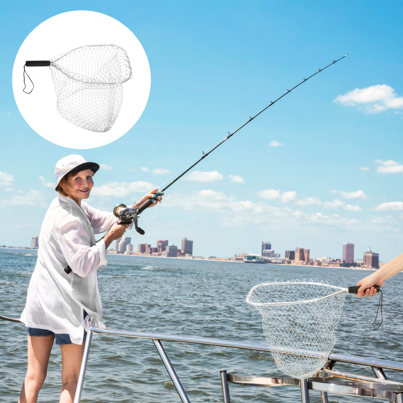 Fishing Net 30cm Square Alloy Durable Lightweight Portable Freshwater Saltwater Fishing Nets Catching Basket Tools
Fishing Net 30cm Square Alloy Durable Lightweight Portable Freshwater Saltwater Fishing Nets Catching Basket Tools