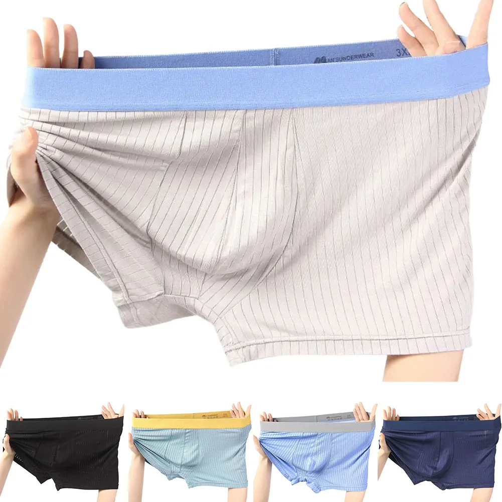 Men Stripe Solid Breathable Cotton Soft Boxers Short Flat Corner Loose Underwear Boxer Trunk Plus Size
Men Stripe Solid Breathable Cotton Soft Boxers Short Flat Corner Loose Underwear Boxer Trunk Plus Size