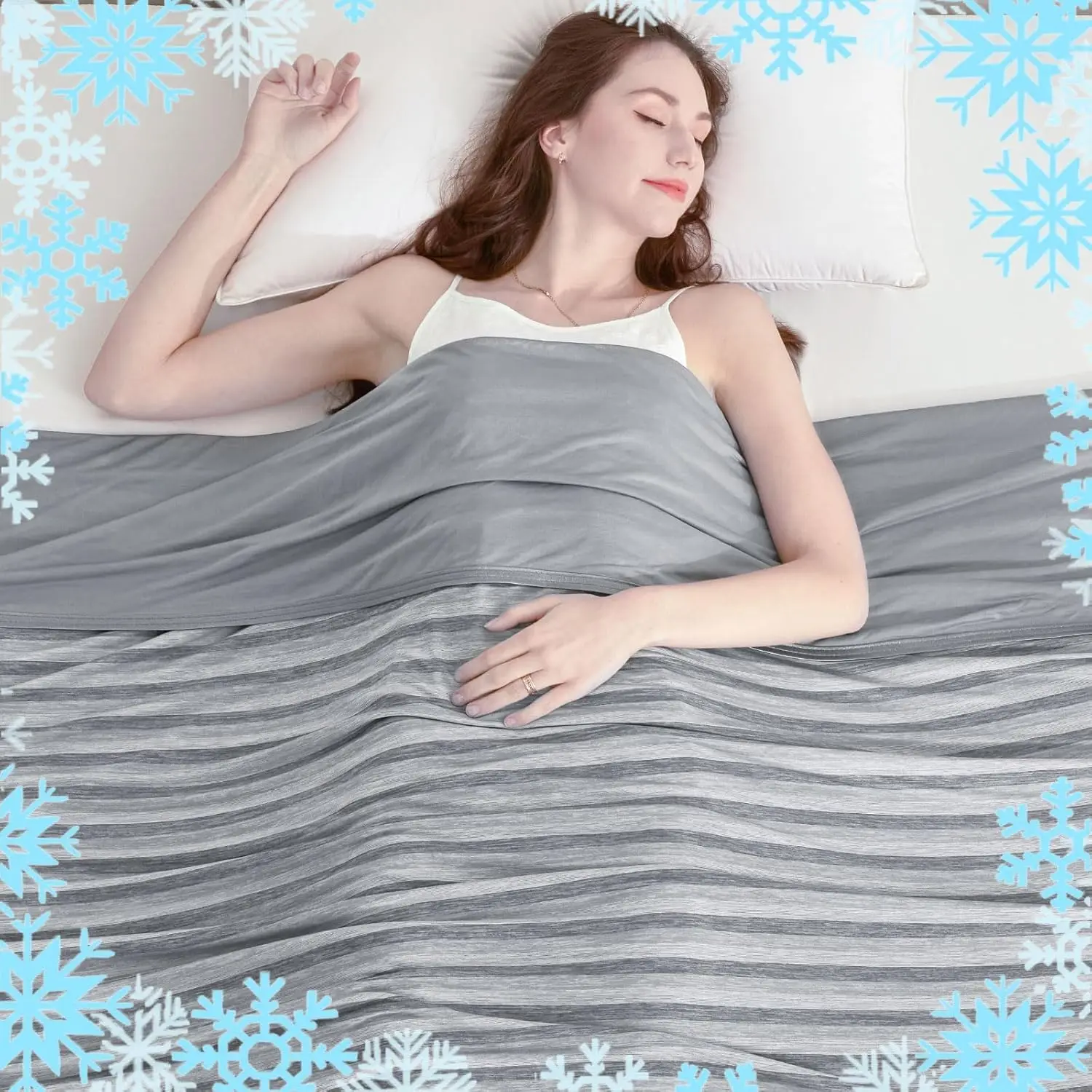 Direct Cooling Throw Blanket for Hot Sleepers Double Sided Cold Effect Lightweight Breathable Summer Bed Blanket for Couch
Direct Cooling Throw Blanket for Hot Sleepers Double Sided Cold Effect Lightweight Breathable Summer Bed Blanket for Couch