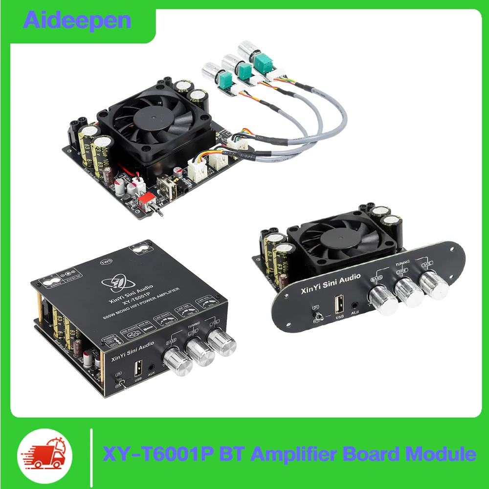 DC 19-51V XY-T6001P Mono 600W BT Amplifier Board TPA3255 High Low Bass TWS Wireless Pairing APP Control
DC 19-51V XY-T6001P Mono 600W BT Amplifier Board TPA3255 High Low Bass TWS Wireless Pairing APP Control
