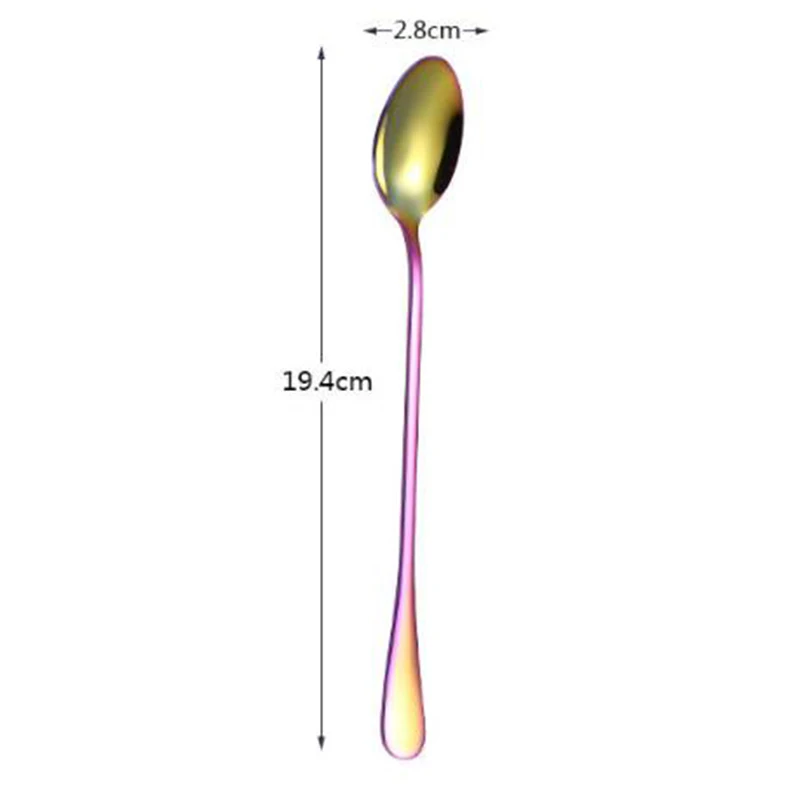 Flatware Kitchen Elegant Spoon Colorful Stirring Supplies Tableware 4pcs Cafe Cutlery Long Handle Restaurant Set
Flatware Kitchen Elegant Spoon Colorful Stirring Supplies Tableware 4pcs Cafe Cutlery Long Handle Restaurant Set