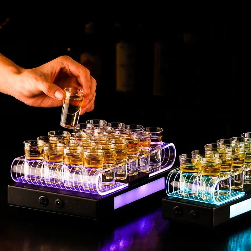 Glowing Swallow Bullet Design Plastic Cup Holder Square Shape Wine & Liquor Bar Cooler Display Accessory for KTV Parties
Glowing Swallow Bullet Design Plastic Cup Holder Square Shape Wine & Liquor Bar Cooler Display Accessory for KTV Parties