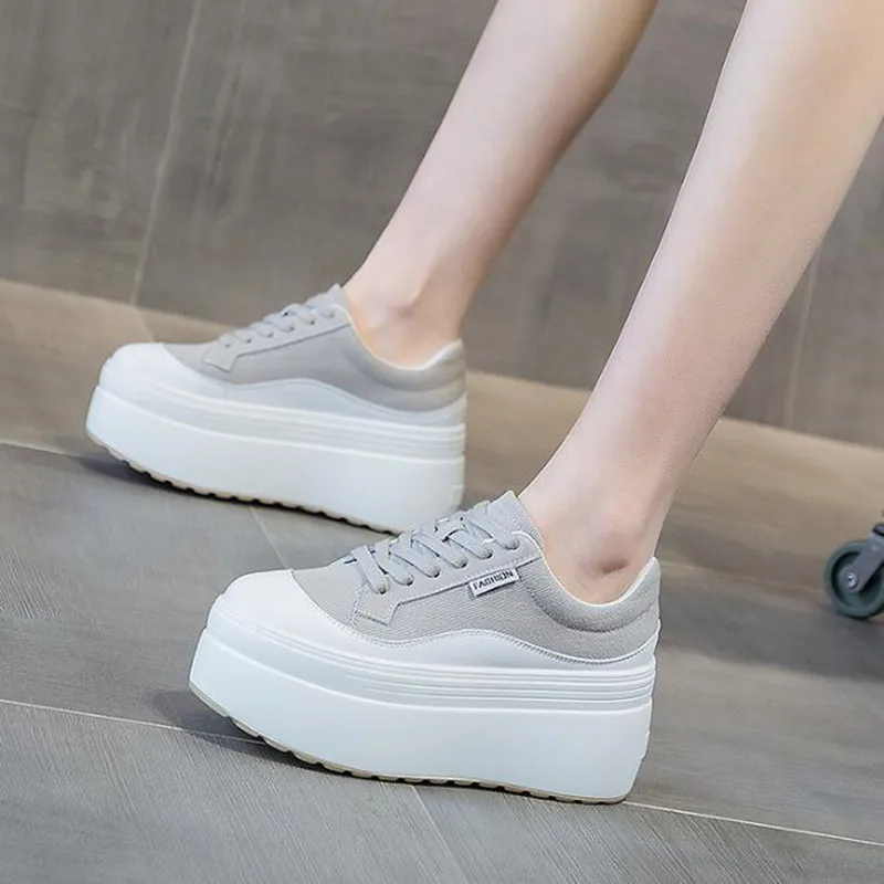 New 8cm Canvas Genuine Leather Women Pink Fashion Sneakers Platform Shoes Wedge Hidden Heel Ladies Summer Mixed Color Vulcanize
New 8cm Canvas Genuine Leather Women Pink Fashion Sneakers Platform Shoes Wedge Hidden Heel Ladies Summer Mixed Color Vulcanize