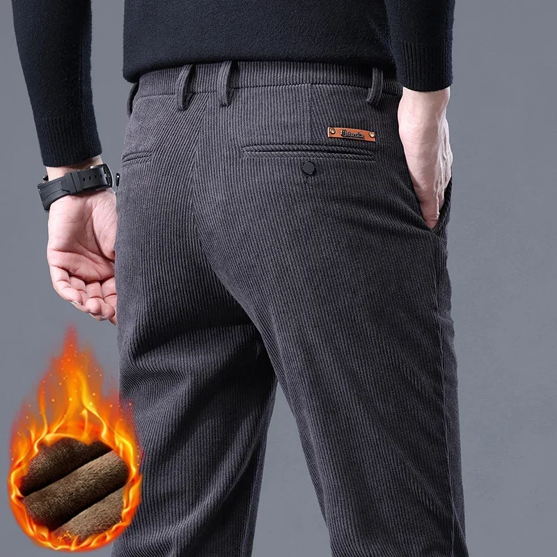 Winter Thermal Male Clothing Fleece Men's Thickened Warm Corduroy Casual Pants Chenille Stretch Solid Color Business Trousers
Winter Thermal Male Clothing Fleece Men's Thickened Warm Corduroy Casual Pants Chenille Stretch Solid Color Business Trousers