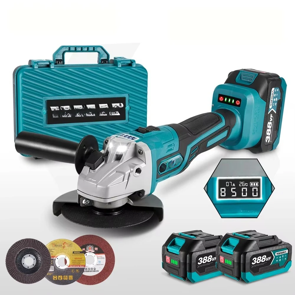 Brushless Electric Cordless Angle Grinder with Digital Display 5 Gear Wireless Angle Grinder with Power Battery
Brushless Electric Cordless Angle Grinder with Digital Display 5 Gear Wireless Angle Grinder with Power Battery
