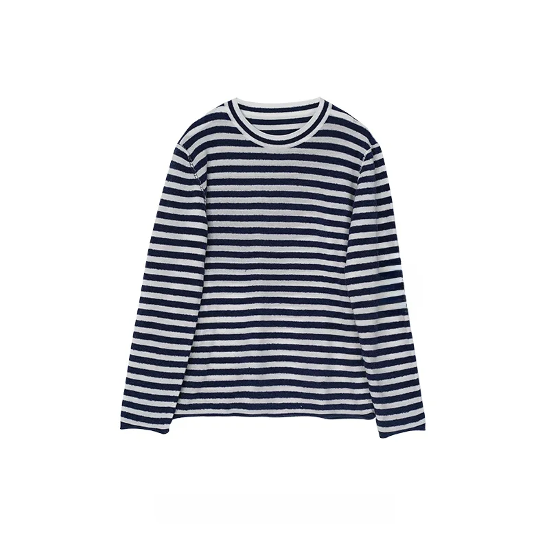 Ordinary times Early Autumn Casual Woolen Stripe Knitted Sweater Simple Design Ladies Pullover Faionable ential
Ordinary times Early Autumn Casual Woolen Stripe Knitted Sweater Simple Design Ladies Pullover Faionable ential