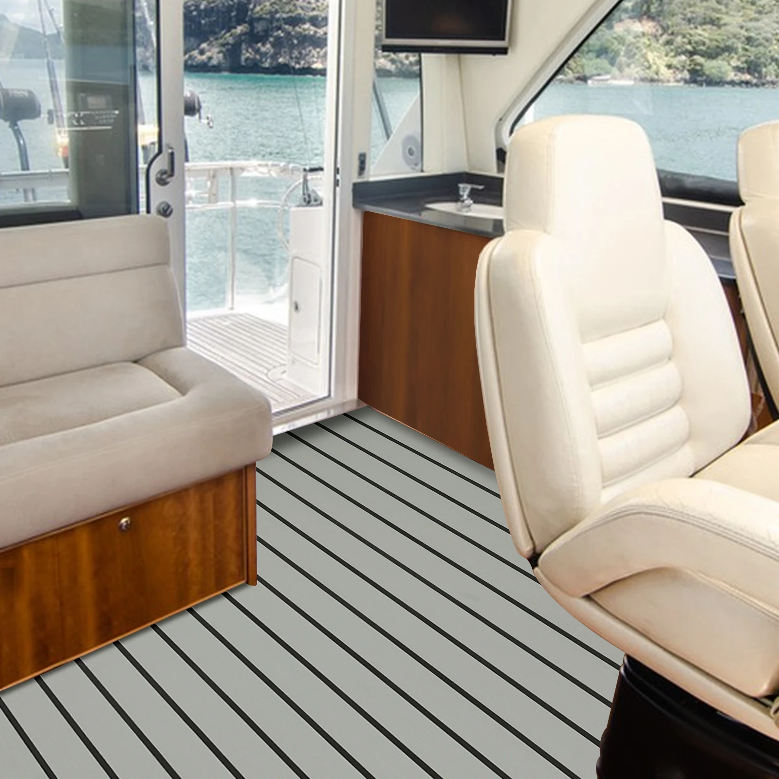 Boat Flooring Self-Adhesive EVA Foam Teak Wood Imitation Boat Covering 240 x 90 cm Self-Adhesive Teak Wood Imitation Deck Rug for Boats Ship Decks Yacht Floor Swimming Pool Motor Boat
Boat Flooring Self-Adhesive EVA Foam Teak Wood Imitation Boat Covering 240 x 90 cm Self-Adhesive Teak Wood Imitation Deck Rug for Boats Ship Decks Yacht Floor Swimming Pool Motor Boat