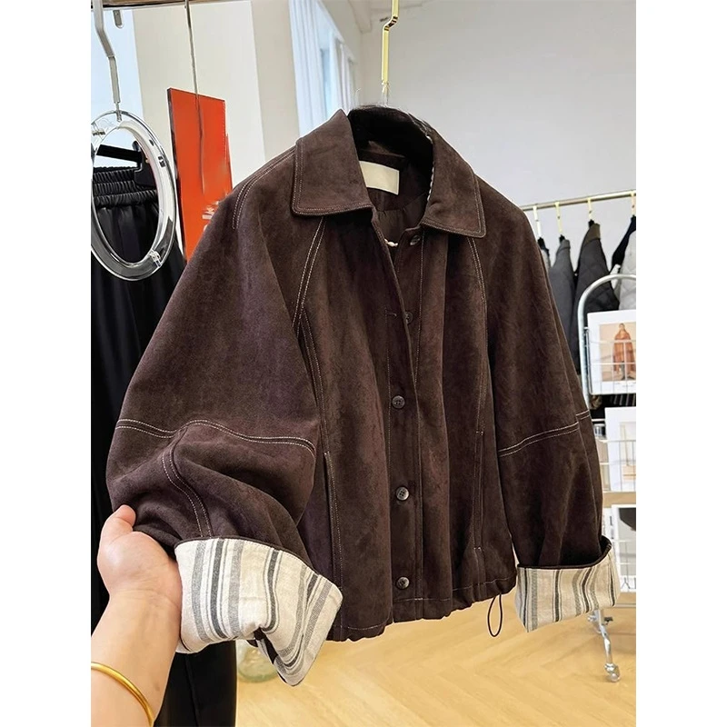 2200, весенне-осенняя потертая коричневая кожаная куртка в стиле ретро, американская милая крутая мотоциклетная куртка из искусственной кожи, короткая куртка 
2200, весенне-осенняя потертая коричневая кожаная куртка в стиле ретро, американская милая крутая мотоциклетная куртка из искусственной кожи, короткая куртка