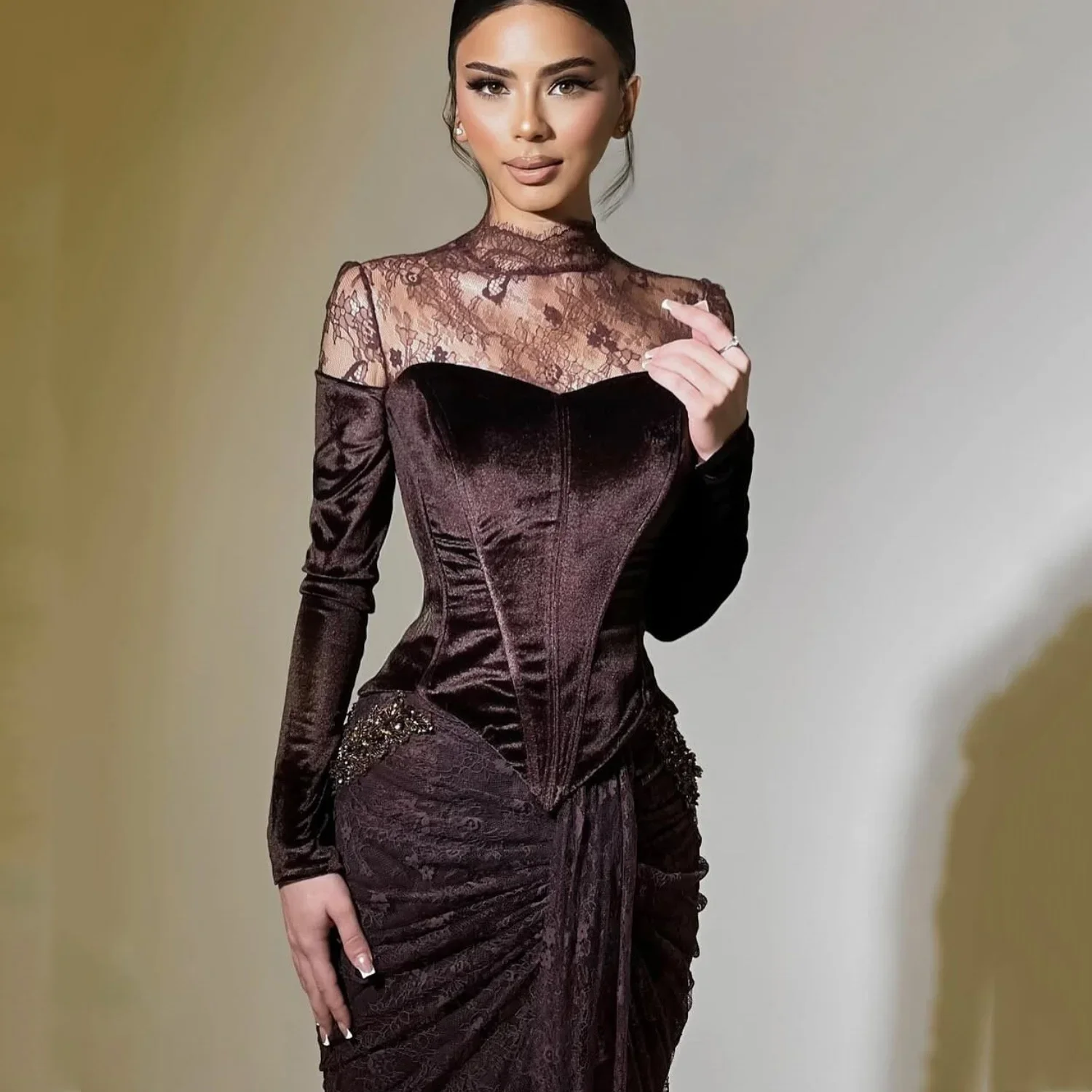 EDECPBM Customized Prom Dresses for Special Occasions Deep Burgundy Elegant Party Dresses Lace Mermaid Women's Evening Dress
EDECPBM Customized Prom Dresses for Special Occasions Deep Burgundy Elegant Party Dresses Lace Mermaid Women's Evening Dress