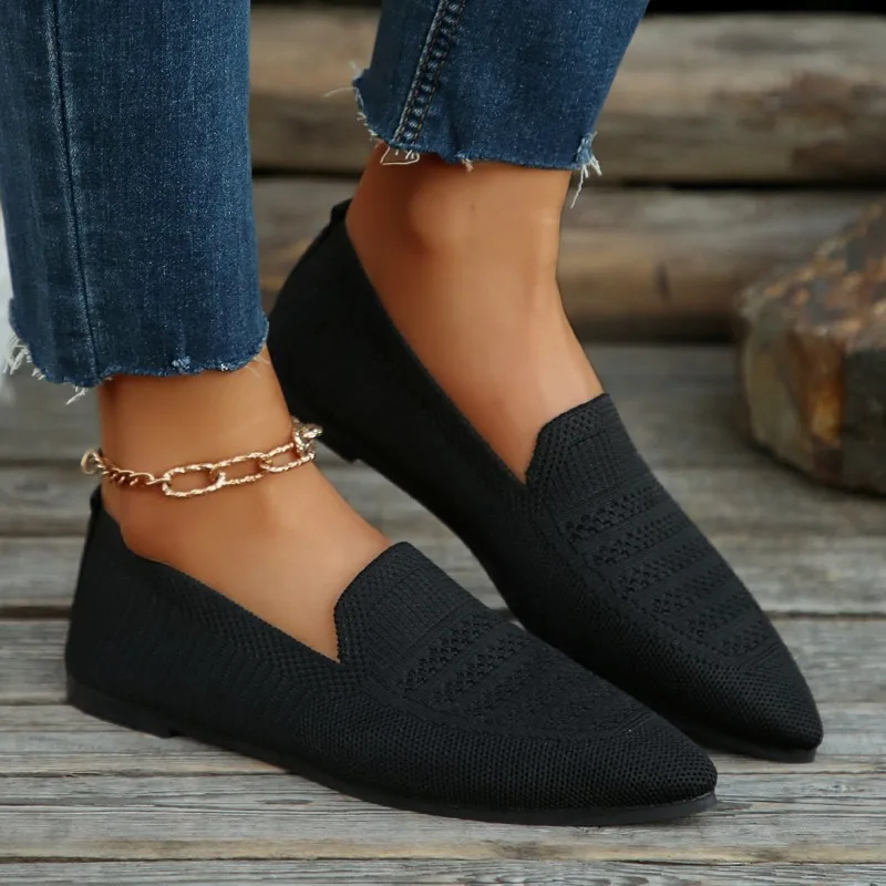 2025 Spring and Autumn Classic New Solid Color Pointed Head Breathable Mesh Loafers Womens Flats Comfortable Ballet Flats Casual
2025 Spring and Autumn Classic New Solid Color Pointed Head Breathable Mesh Loafers Womens Flats Comfortable Ballet Flats Casual