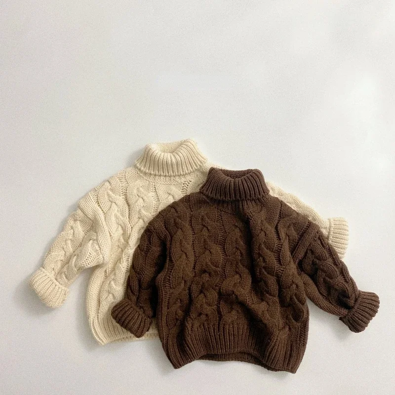 Winter Children's Twist Sweater Pullover Baby Boys Turtleneck Thicken Knitted Sweater Kids Clothes Toddler Girls Cardigan Tops
Winter Children's Twist Sweater Pullover Baby Boys Turtleneck Thicken Knitted Sweater Kids Clothes Toddler Girls Cardigan Tops