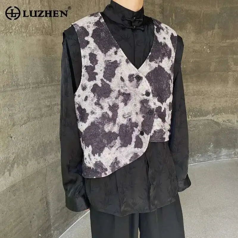 LUZHEN индивидуальный асимметричный дизайн короткий жилет мужской стильный 2325 элегантный красивый жилет без рукавов с принтом Street LZ9874
LUZHEN индивидуальный асимметричный дизайн короткий жилет мужской стильный 2325 элегантный красивый жилет без рукавов с принтом Street LZ9874