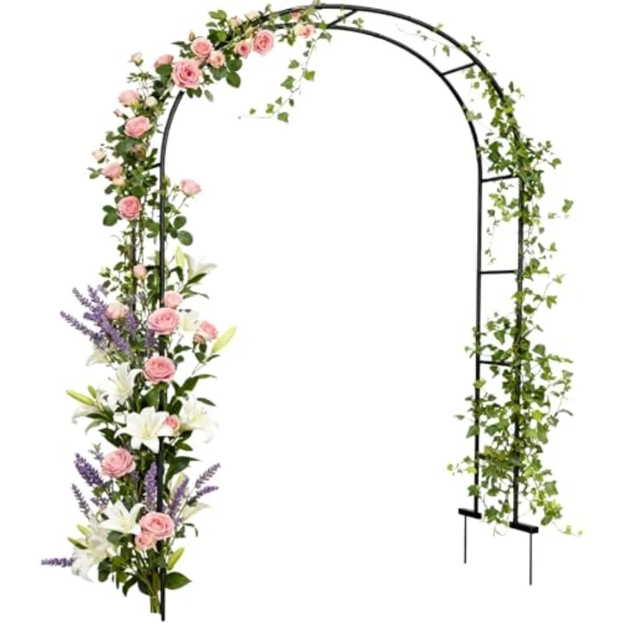 Garden Arch for Wedding, Climbing Plants, Parties; Rustproof Metal, Black; Thickened Frame, Sturdy Trellis Design
Garden Arch for Wedding, Climbing Plants, Parties; Rustproof Metal, Black; Thickened Frame, Sturdy Trellis Design