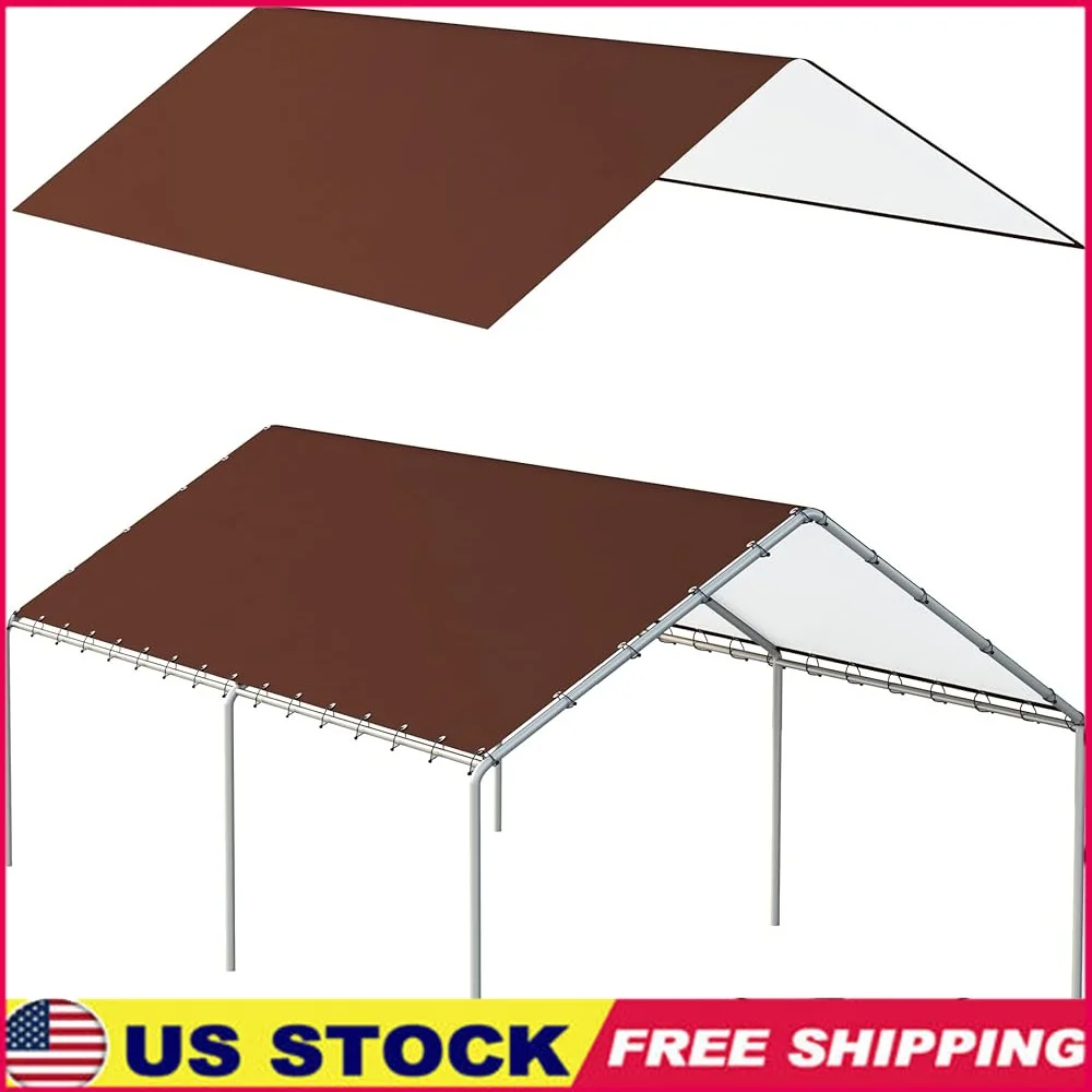 10x20 Ft Waterproof Carport Canopy Replacement Cover Heavy Duty Tarp with 48 Ball Bungee Cords UV Protection Tear Proof
10x20 Ft Waterproof Carport Canopy Replacement Cover Heavy Duty Tarp with 48 Ball Bungee Cords UV Protection Tear Proof