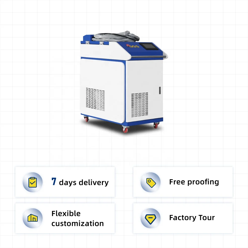 1000W Fiber Laser Cleaning Machine for Metal Polishing for Stainless Steel and Aluminum Brand New Condition
1000W Fiber Laser Cleaning Machine for Metal Polishing for Stainless Steel and Aluminum Brand New Condition