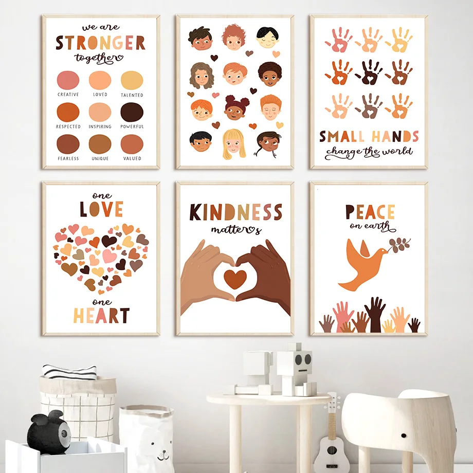 Kids Canvas Painting Diversity Poster - Inclusive Classroom Art Wall Decor Kindness Loved Equality Prints
Kids Canvas Painting Diversity Poster - Inclusive Classroom Art Wall Decor Kindness Loved Equality Prints