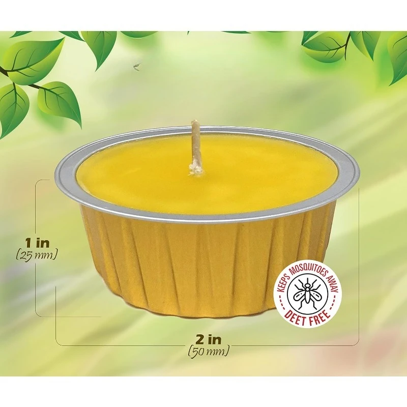 Citronella Candles in Aluminum Cup 6 Pack Scented Candles Citronella Hour Burn Time - 1" x 2 Citronella Candle Ou
Citronella Candles in Aluminum Cup 6 Pack Scented Candles Citronella Hour Burn Time - 1" x 2 Citronella Candle Ou
