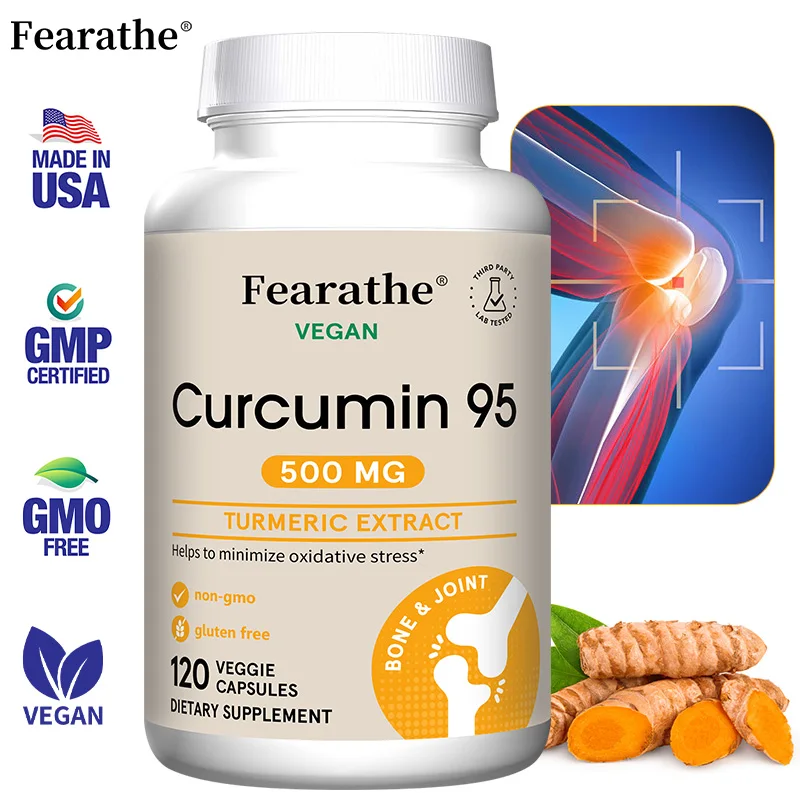 Turmeric Curcumin Capsules with 95% Curcuminoids, Antioxidant, Support Joint, Bone, Brain, Cardiovascular Wellness & Immunity
Turmeric Curcumin Capsules with 95% Curcuminoids, Antioxidant, Support Joint, Bone, Brain, Cardiovascular Wellness & Immunity