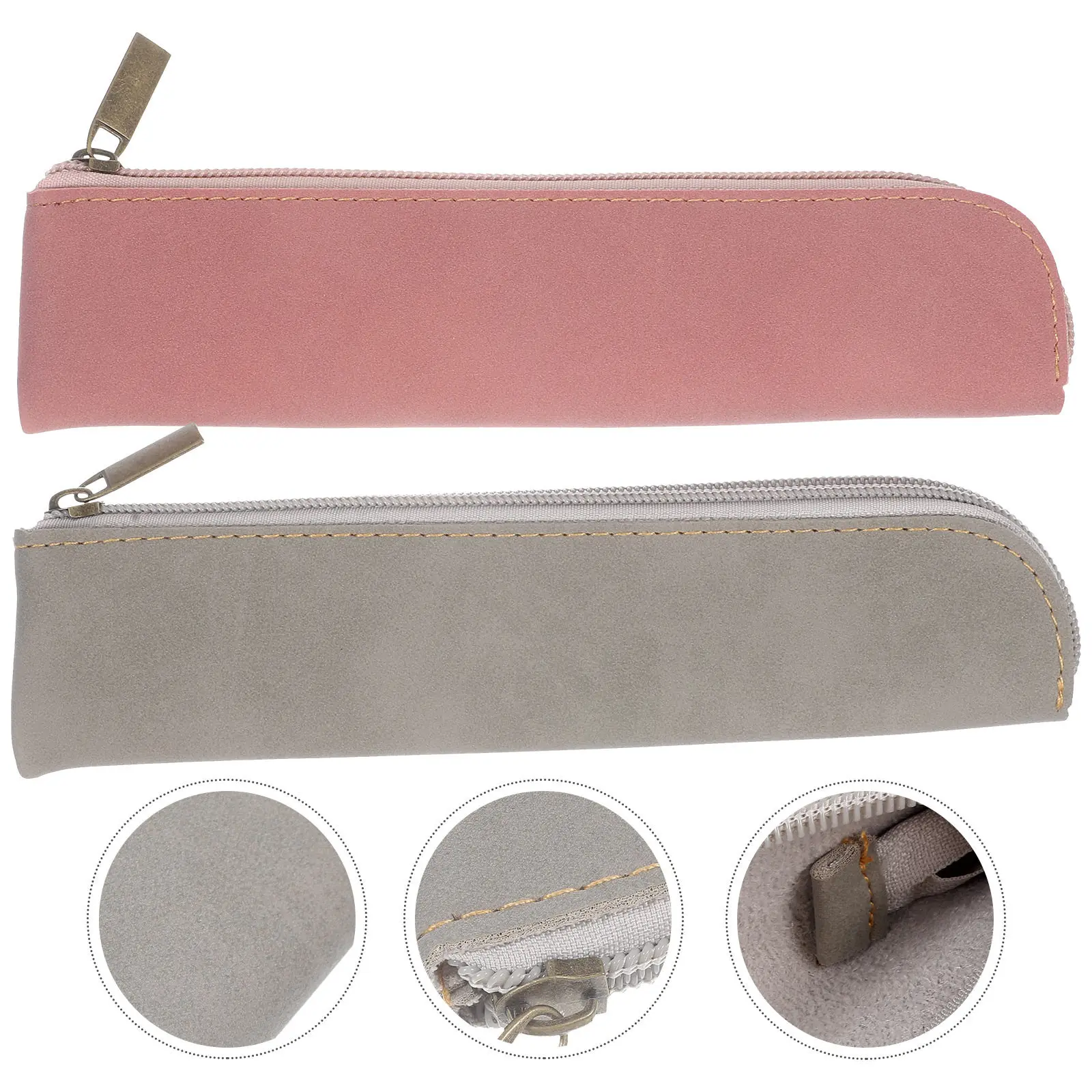 2Pcs Lovely PU Pencil Case Portable Pen Pouch Small Pencil Bag for Girls Women Slim Stationery Organizer Travel Makeup Coin Bag
2Pcs Lovely PU Pencil Case Portable Pen Pouch Small Pencil Bag for Girls Women Slim Stationery Organizer Travel Makeup Coin Bag