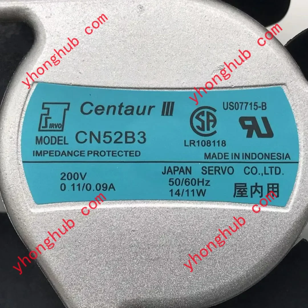 Centautr CN52B3 AC 200V 0.11/0.09A 120x20x38mm Server Cooling Fan
Centautr CN52B3 AC 200V 0.11/0.09A 120x20x38mm Server Cooling Fan