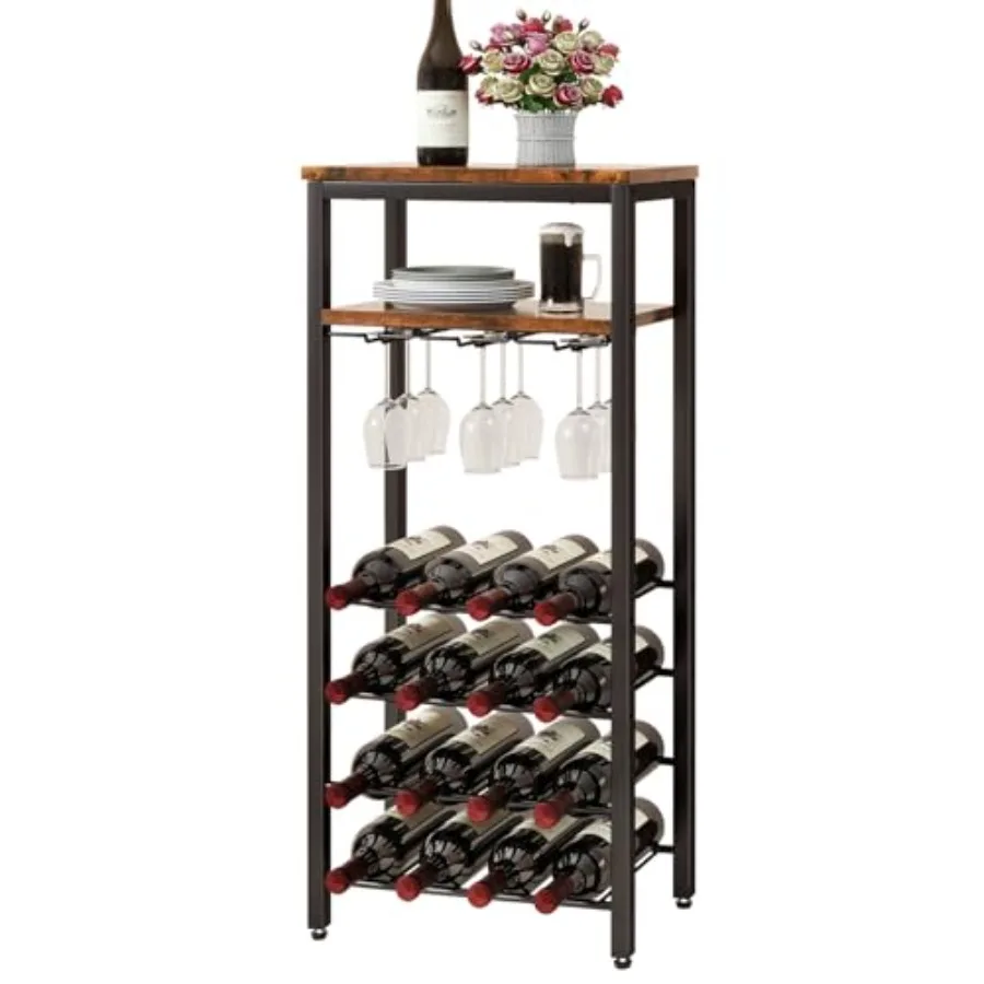 Wine Racks Freestanding Floor, Liquor Bottle Holder, 16 Bottles Wine Cabinet with Glass Holder, Wine Holder Display, Mini Wine
Wine Racks Freestanding Floor, Liquor Bottle Holder, 16 Bottles Wine Cabinet with Glass Holder, Wine Holder Display, Mini Wine