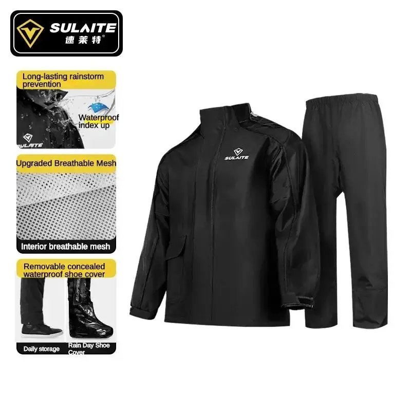 Sulaite Motorcycle Raincoat Night Reflective Rain Suits Waterproof Riding Suit for Men Women, Anti-Wind Bike Rain Gear
Sulaite Motorcycle Raincoat Night Reflective Rain Suits Waterproof Riding Suit for Men Women, Anti-Wind Bike Rain Gear