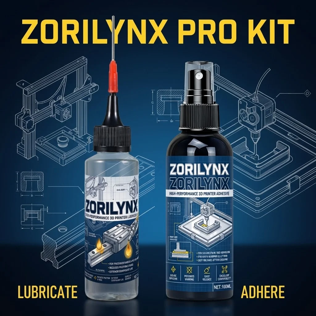 3D Printer Maintenance Kit 100ml Bed Adhesive Glue & 70ml High Precision Lubricant Oil for Smooth Printing Set ZORILYNX
3D Printer Maintenance Kit 100ml Bed Adhesive Glue & 70ml High Precision Lubricant Oil for Smooth Printing Set ZORILYNX