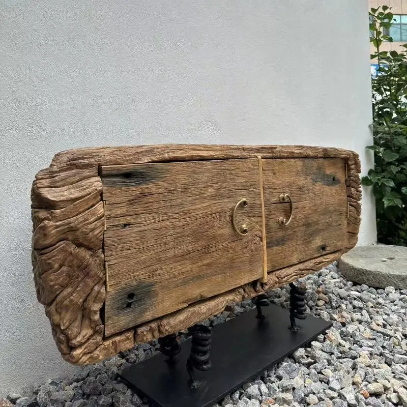 Weathered wood cabinet space decorative art ornaments old decorative cabinet
Weathered wood cabinet space decorative art ornaments old decorative cabinet