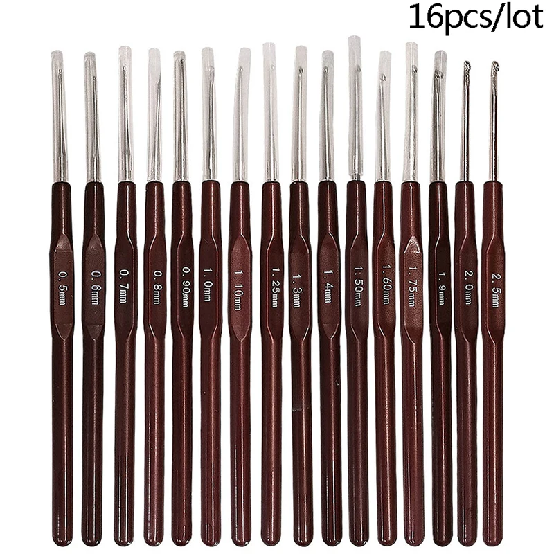 16pcs Plastic Handle Crochet Hooks Handle Knitting Needles Set Crochetings
16pcs Plastic Handle Crochet Hooks Handle Knitting Needles Set Crochetings