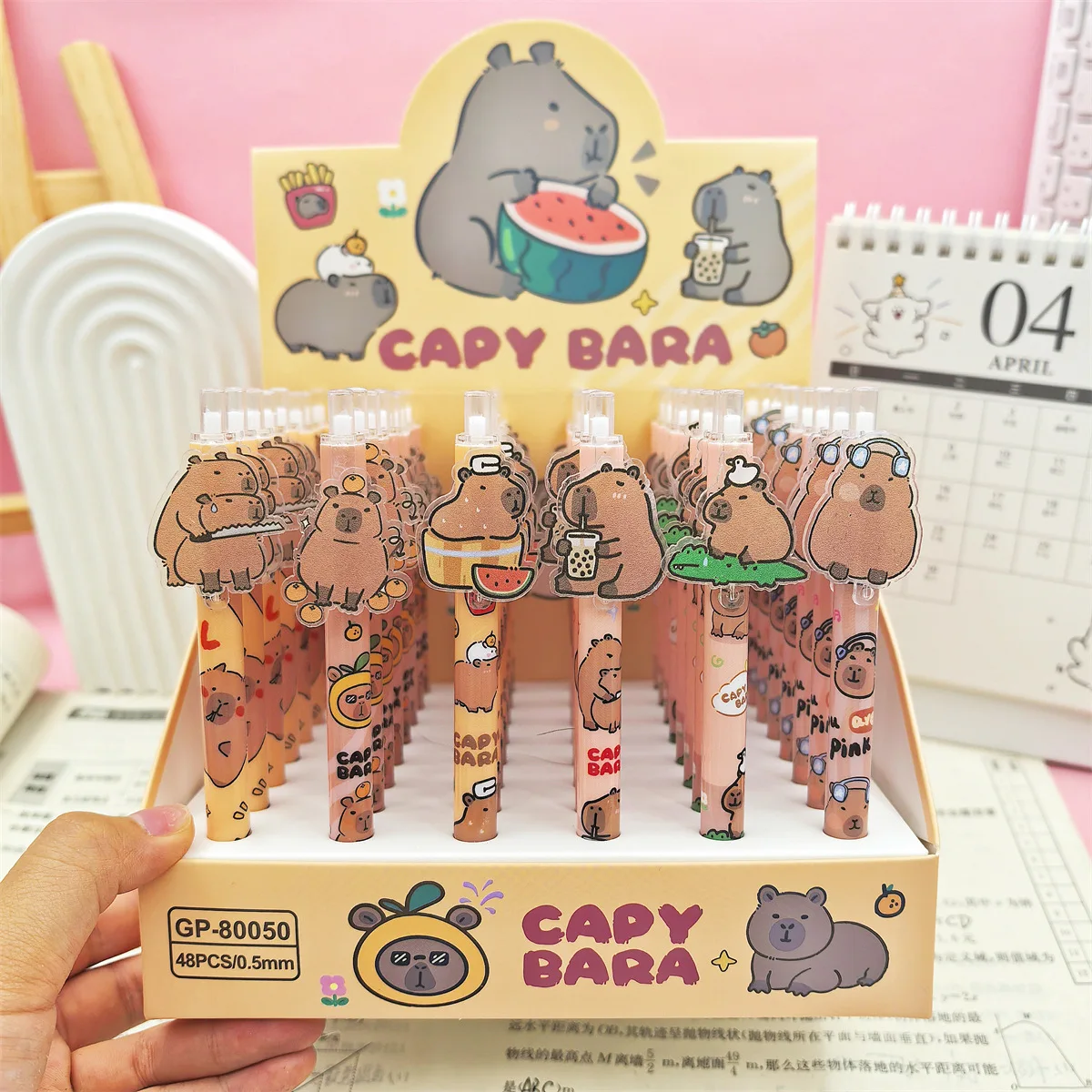 6pcs、Cartoon Kabi Bala l pen, cartoon needle pressure 0.5, black stationery, student stationery pen, office writing tool
6pcs、Cartoon Kabi Bala l pen, cartoon needle pressure 0.5, black stationery, student stationery pen, office writing tool