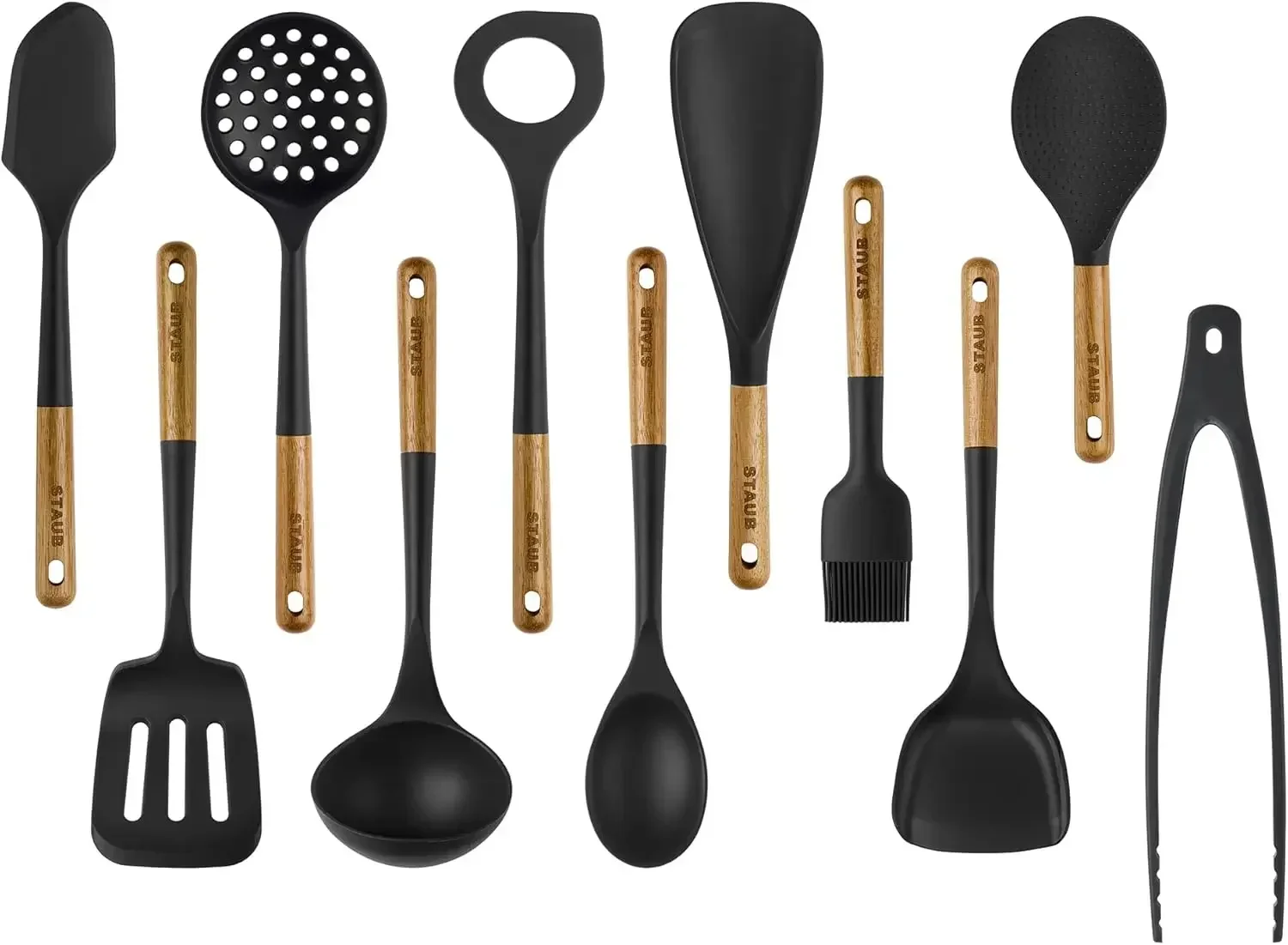 Silicone with Wood Handle 11-pc Cooking Utensil Set
Silicone with Wood Handle 11-pc Cooking Utensil Set