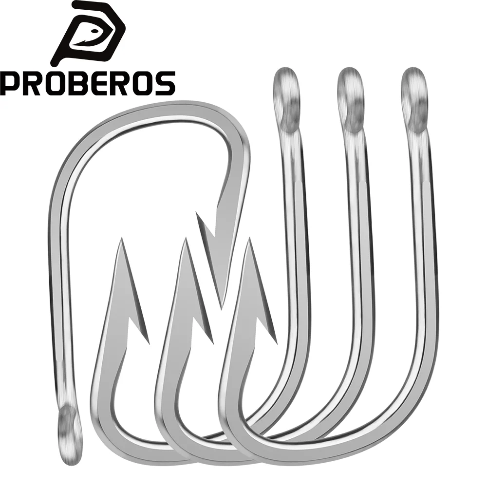 PROBEROS 6/0#-12/0# Large Fish Bait Hook Fishing Gear Accessories 5Pcs/Bag High Carbon Steel Fishing Hook Barbed Iron Plate Hook
PROBEROS 6/0#-12/0# Large Fish Bait Hook Fishing Gear Accessories 5Pcs/Bag High Carbon Steel Fishing Hook Barbed Iron Plate Hook