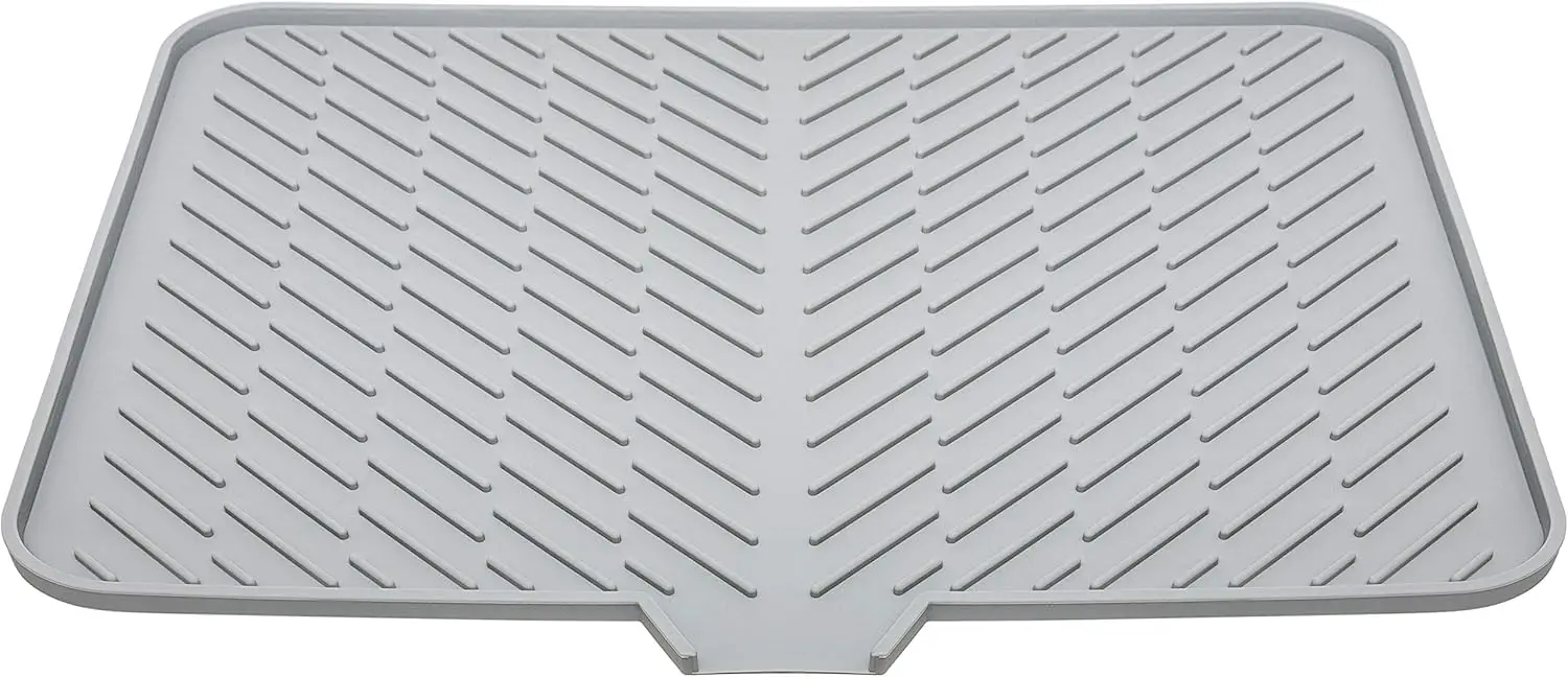 Silicone Dish Drying Mat with Built-in Drain Lip - Hygienic Drying Pad - Sturdy Compact Easy to Clean Tray Protects Surfaces Pre
Silicone Dish Drying Mat with Built-in Drain Lip - Hygienic Drying Pad - Sturdy Compact Easy to Clean Tray Protects Surfaces Pre