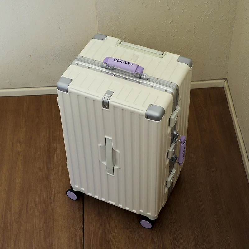 20-28 Color-Block Large Capacity Travel Suitcase with Thickened Aluminum Frame, PC Luggage with Brake Wheels Student Cabin Bag
20-28 Color-Block Large Capacity Travel Suitcase with Thickened Aluminum Frame, PC Luggage with Brake Wheels Student Cabin Bag