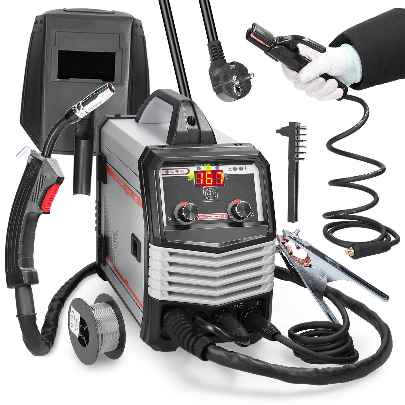 Multifunctional 4in1 Welding Machine MIG MMA MAG TIG-160C Inverter Welders Portable Electric Welding Machine Intelligent Welders
Multifunctional 4in1 Welding Machine MIG MMA MAG TIG-160C Inverter Welders Portable Electric Welding Machine Intelligent Welders