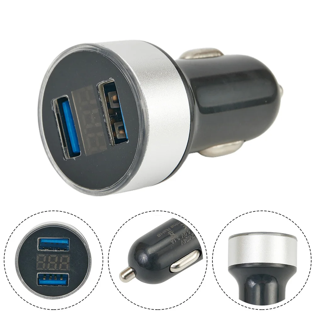 High-quality Car Charger 3.1A 12/24V Quick Charge Dual USB Port LED Voltage Display For Cars Mobile Phones Tablets Charging
High-quality Car Charger 3.1A 12/24V Quick Charge Dual USB Port LED Voltage Display For Cars Mobile Phones Tablets Charging