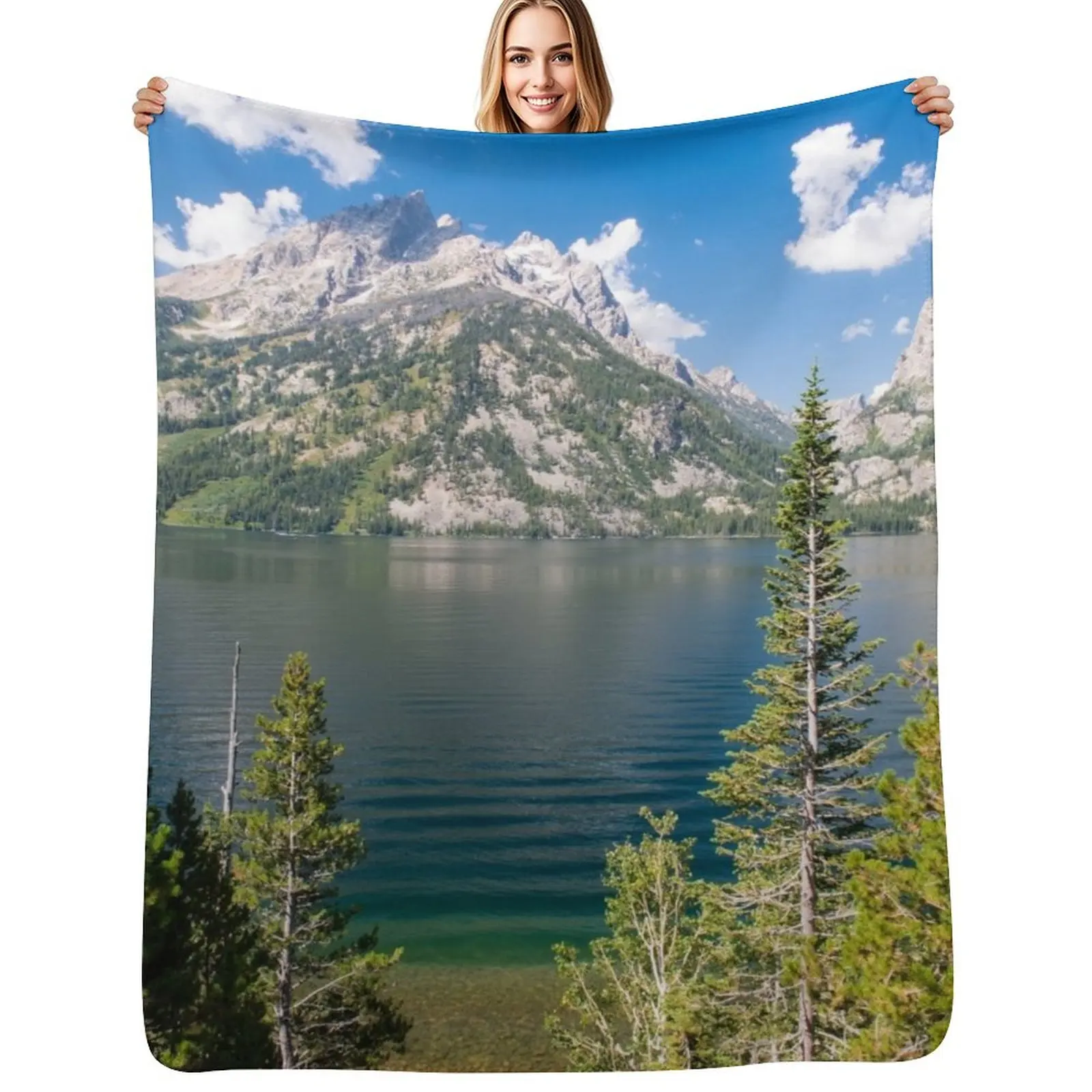Jenny Lake, Grand Teton National Park Wyoming Throw Blanket Soft Sherpa Fleece Warm Blanket for Winter
Jenny Lake, Grand Teton National Park Wyoming Throw Blanket Soft Sherpa Fleece Warm Blanket for Winter