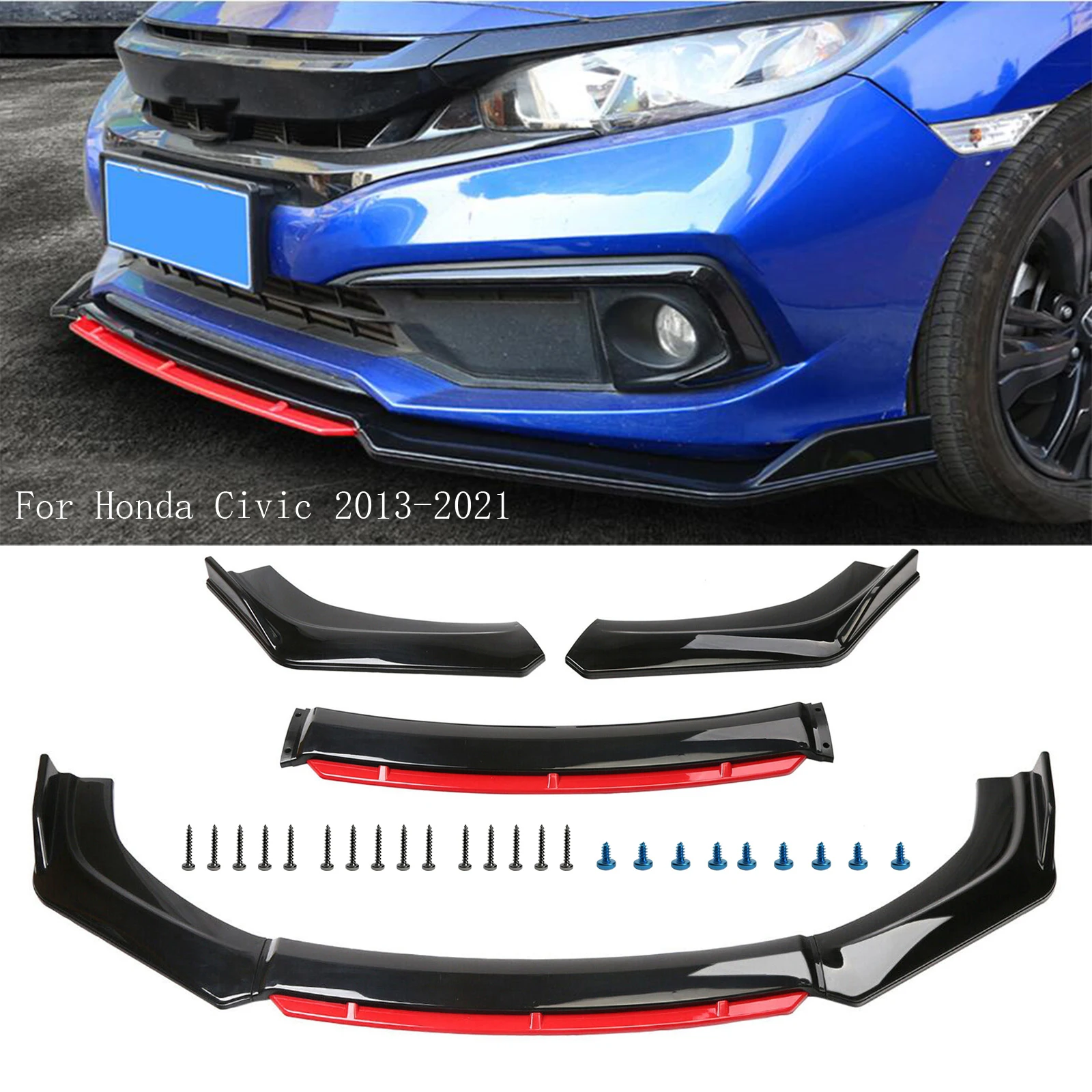 4PCS Universal Car Front Bumper Lip Body Kit Splitter Spoiler Diffuser Protector Car Wholesale Parts
4PCS Universal Car Front Bumper Lip Body Kit Splitter Spoiler Diffuser Protector Car Wholesale Parts