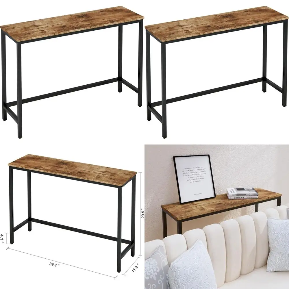 Rustic Brown 39.4 Sofa Table for Living Room, Entryway, and Behind Couch, Easy Assembly, Accent Table
Rustic Brown 39.4 Sofa Table for Living Room, Entryway, and Behind Couch, Easy Assembly, Accent Table