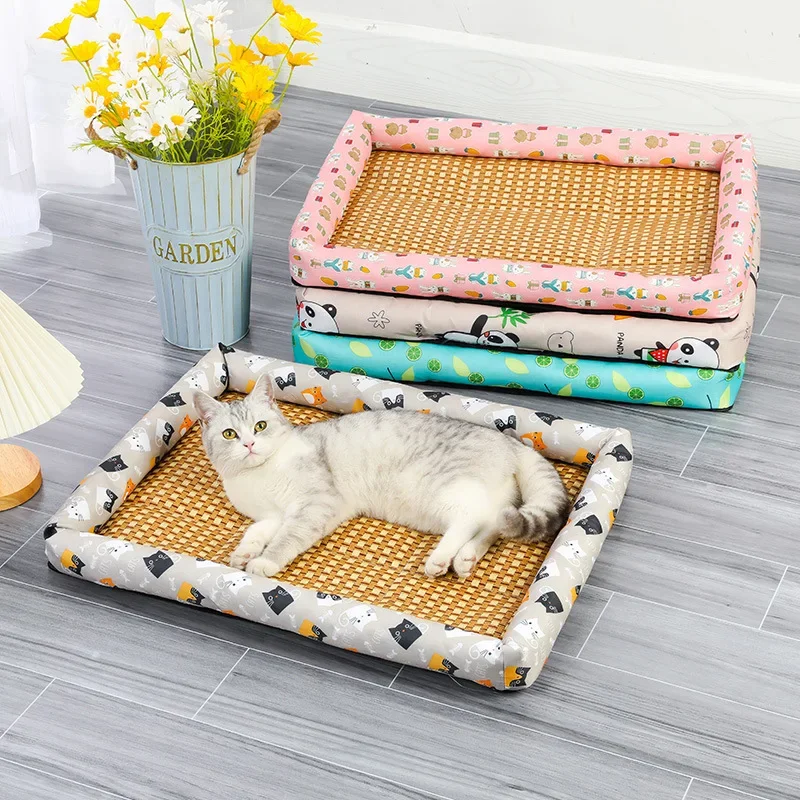 Pet Cat Bed Mat Rattan Woven Cat Sleeping Mat Sofa Bed Summer Pet Cooling Mat for Small Dog Cats Kitten Puppy Beds Cushion
Pet Cat Bed Mat Rattan Woven Cat Sleeping Mat Sofa Bed Summer Pet Cooling Mat for Small Dog Cats Kitten Puppy Beds Cushion