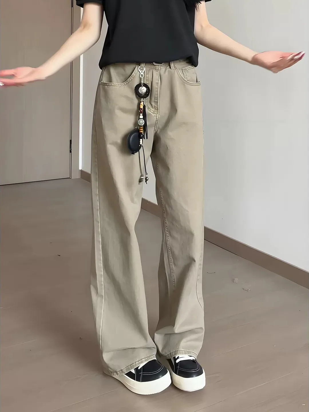 Khaki American Slim Straight Jeans Men Women Summer Washed Vintage Pure Cotton Denim Pants Versatile Slimming Knife Jeans
Khaki American Slim Straight Jeans Men Women Summer Washed Vintage Pure Cotton Denim Pants Versatile Slimming Knife Jeans