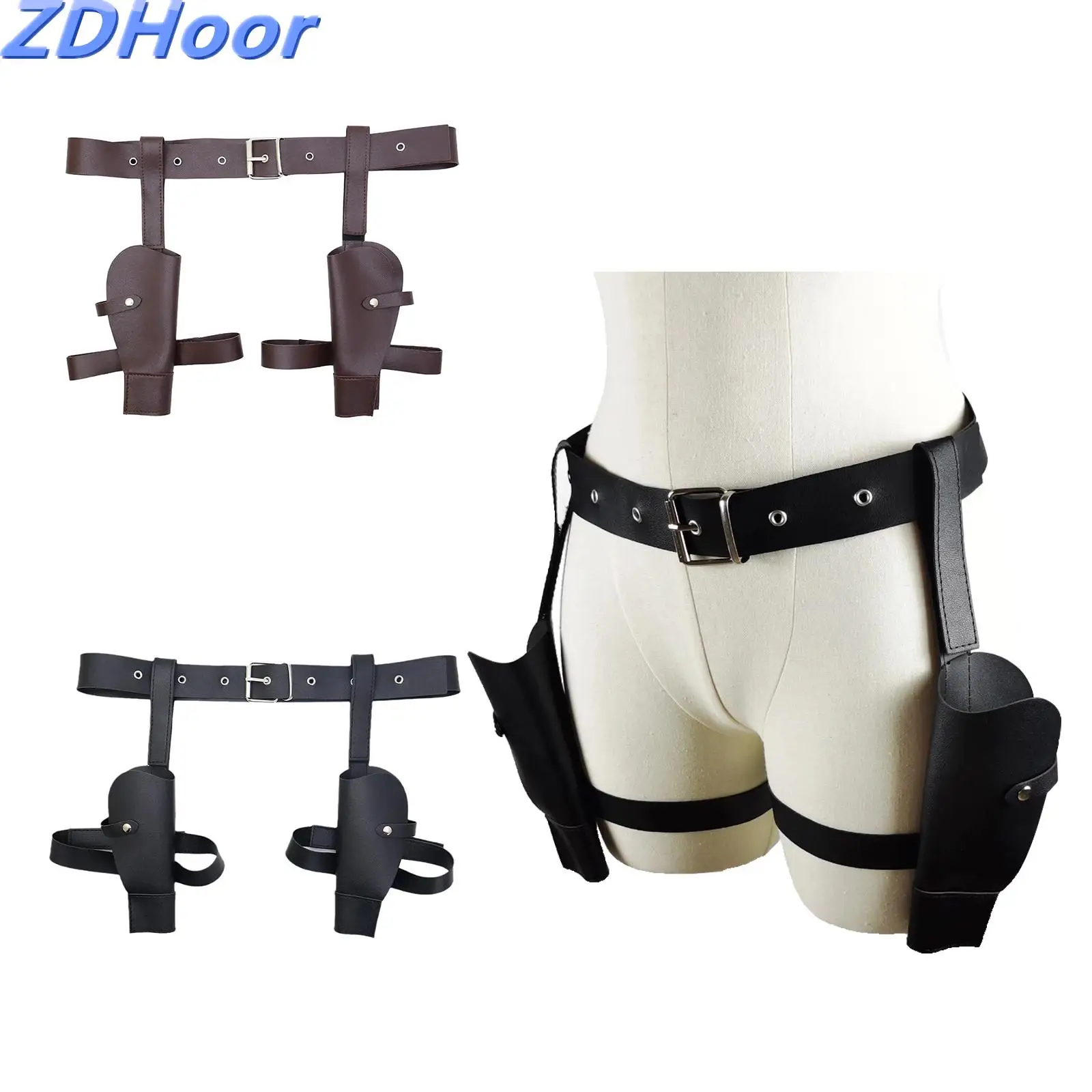 Western Cowboy Gun-Belt Holster with Buckle And Leg Ties Carnival Parties Halloween Cosplay Costumes Props
Western Cowboy Gun-Belt Holster with Buckle And Leg Ties Carnival Parties Halloween Cosplay Costumes Props
