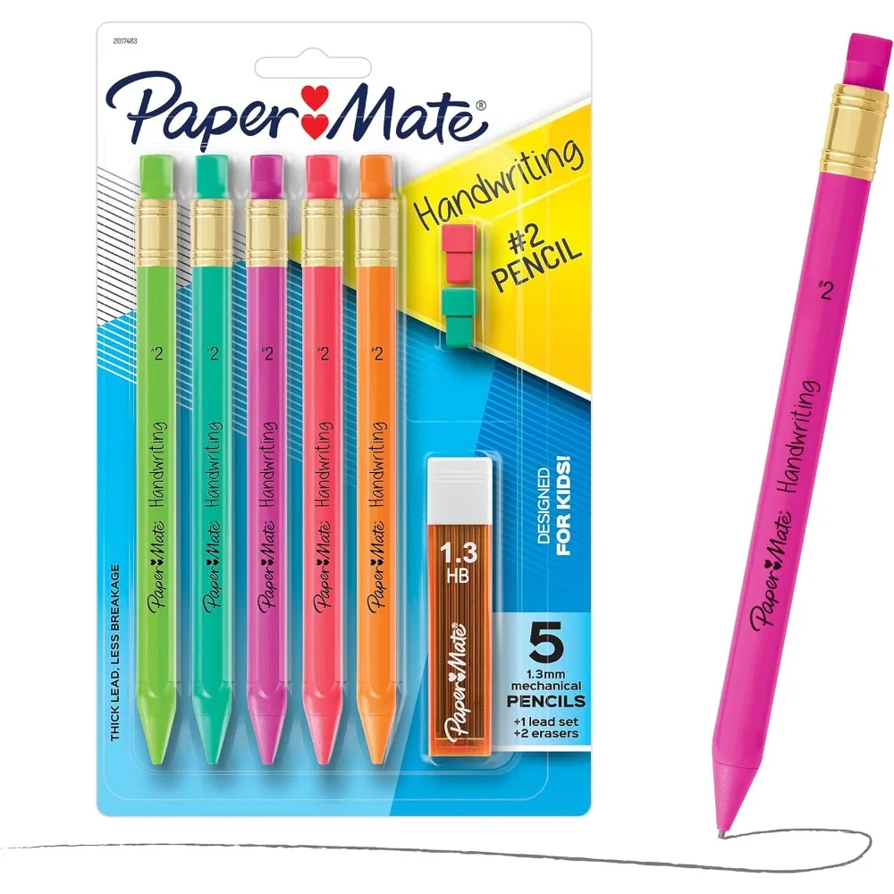 Triangular Mechanical Pencil Set 1.3mm with Lead Refills Eraser 8 Pack for Kids Writing School Supplies Home Fun Color
Triangular Mechanical Pencil Set 1.3mm with Lead Refills Eraser 8 Pack for Kids Writing School Supplies Home Fun Color